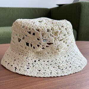 Free People Straw Bucket Hat